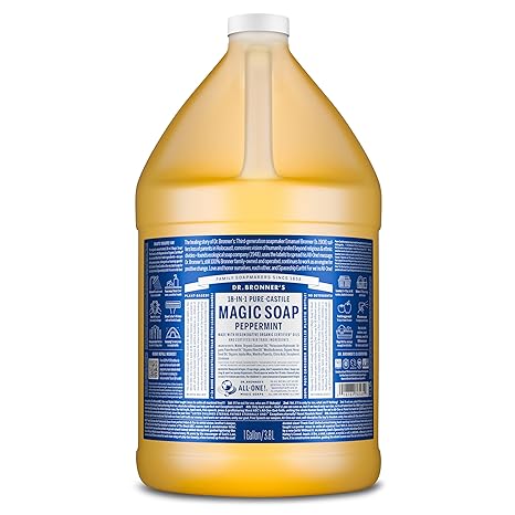 Pure-Castile Liquid Soap Peppermint Gallon by Dr. Bronner’s