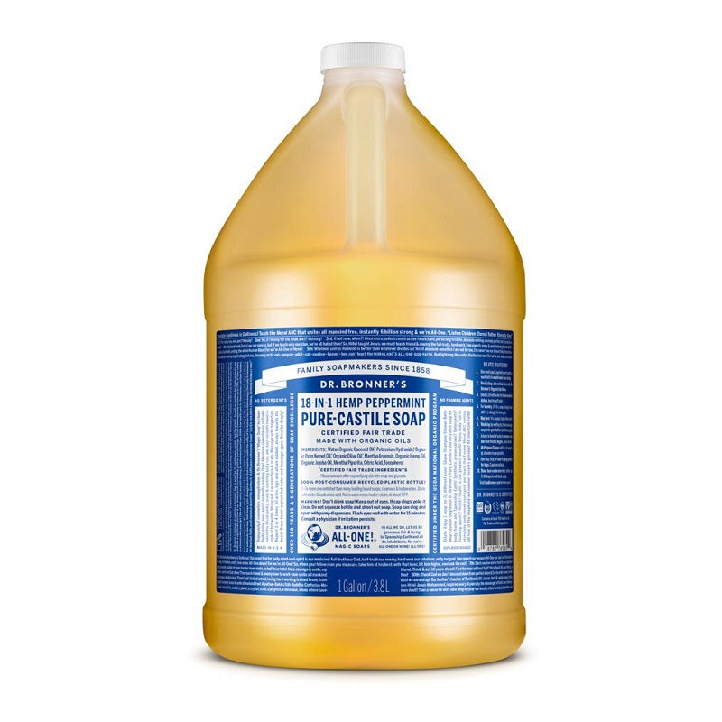 Pure-Castile Liquid Soap Peppermint Gallon by Dr. Bronner’s