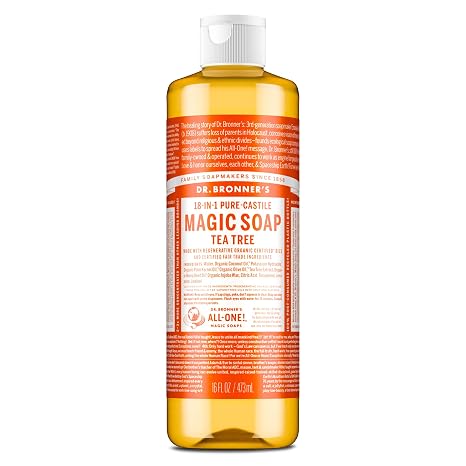 Pure-Castile Liquid Soap Tea Tree 16oz by Dr. Bronner’s