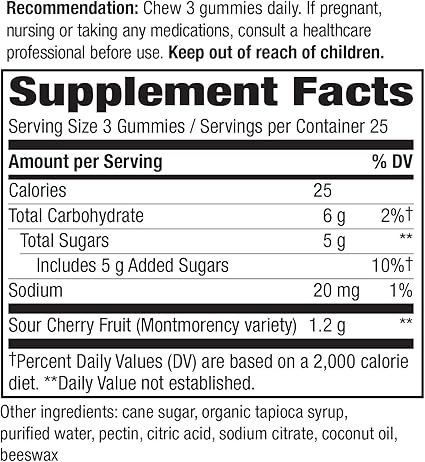 Tart Cherry 400mg Gummies by Nature's Way