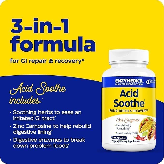 Acid Soothe Capsules by Enzymedica