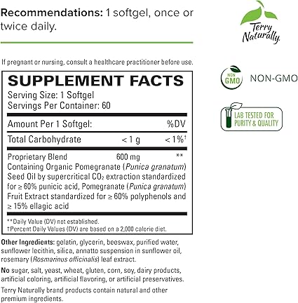 Pomegranate Seed Oil Softgels by Terry Naturally