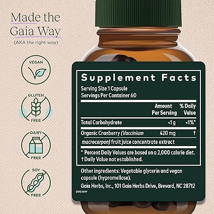 Cranberry Liquid Capsules by Gaia Herbs