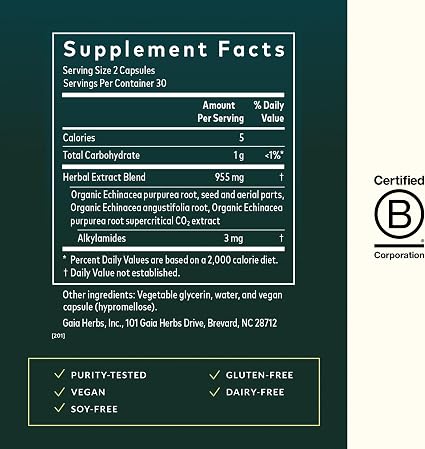 Echinacea Supreme Capsules by Gaia Herbs