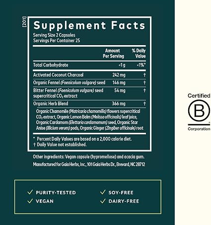 Gas & Bloating Capsules by Gaia Herbs