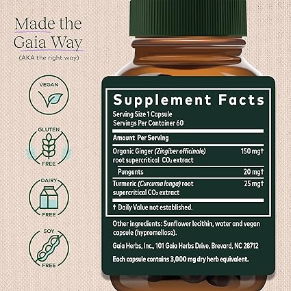 Ginger Supreme Capsules by Gaia Herbs