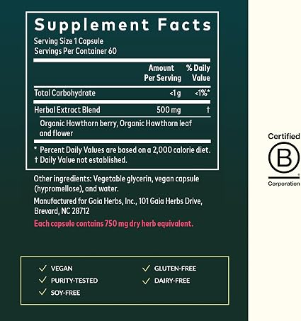Hawthorn Supreme Capsules by Gaia Herbs