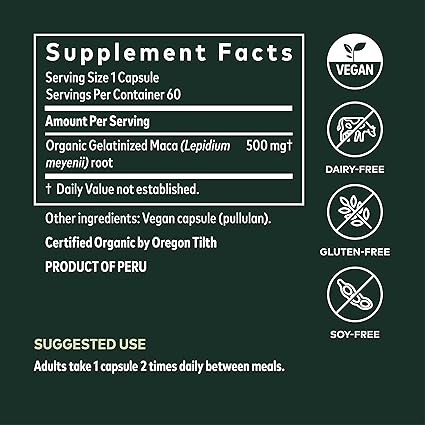 Maca Root Capsules by Gaia Herbs