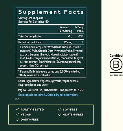 Male Libido Capsules by Gaia Herbs