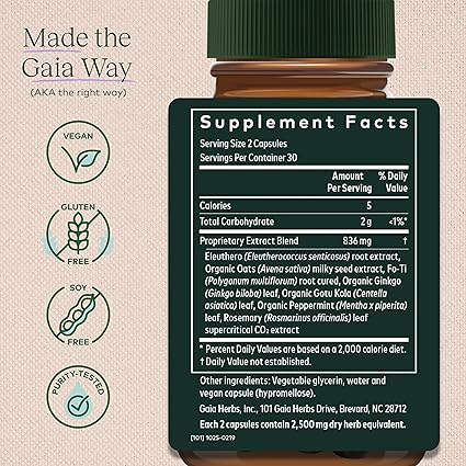 Mental Alertness Capsules by Gaia Herbs