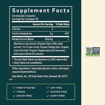 Mental Alertness Capsules by Gaia Herbs