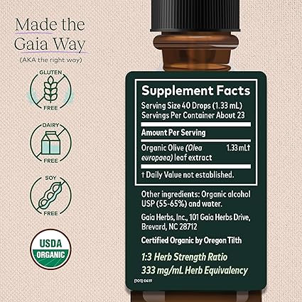 Olive Leaf Liquid by Gaia Herbs