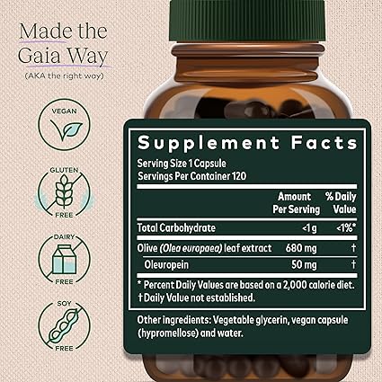 Olive Leaf Capsules by Gaia Herbs