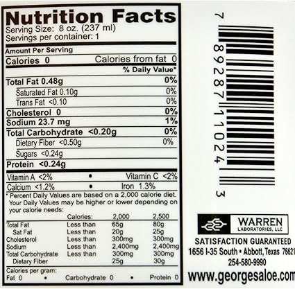 George's Aloe Vera Liquid by Warren Labs