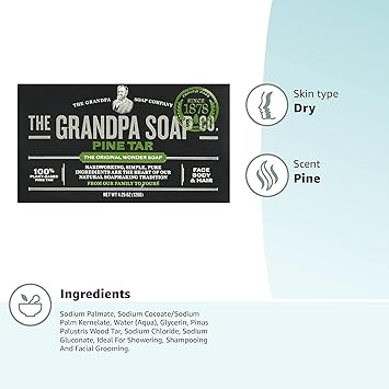 Pine Tar Bar Soap by Grandpa Soap Co