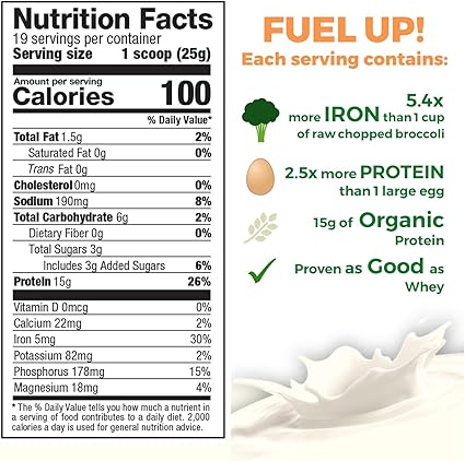 Rice Protein Powder Vanilla by Growing Naturals