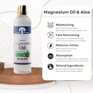 Magnesium Oil with Aloe by Health and Wisdom