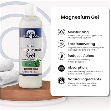 Magnesium Gel with Aloe by Health and Wisdom