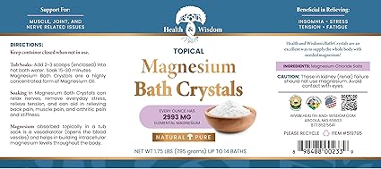 Magnesium Bath Crystals by Health and Wisdom