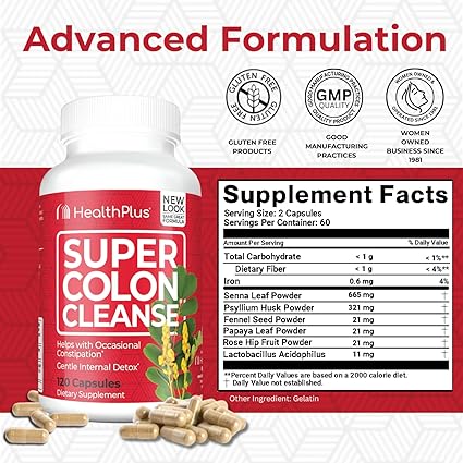 Super Colon Cleanse Capsules by Health Plus