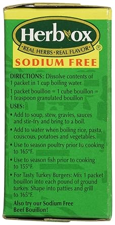 Chicken Boullion Granule Packets Sodium Free by Herb Ox