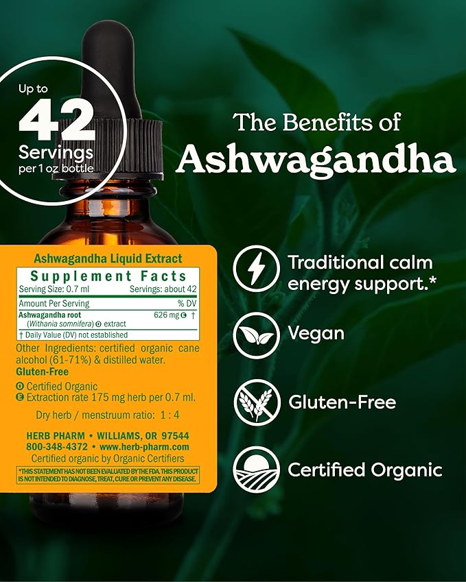 Ashwagandha Liquid Extract by Herb Pharm