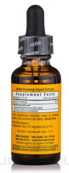 Asian Ginseng Liquid by Herb Pharm