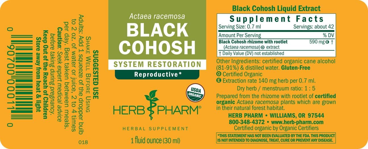 Black Cohosh Liquid by Herb Pharm