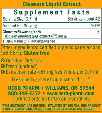 Cleavers Liquid Extract by Herb Pharm