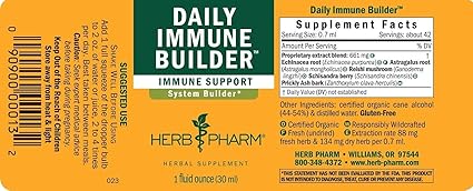 Daily Immune Builder Herbal Liquid by Herb Pharm