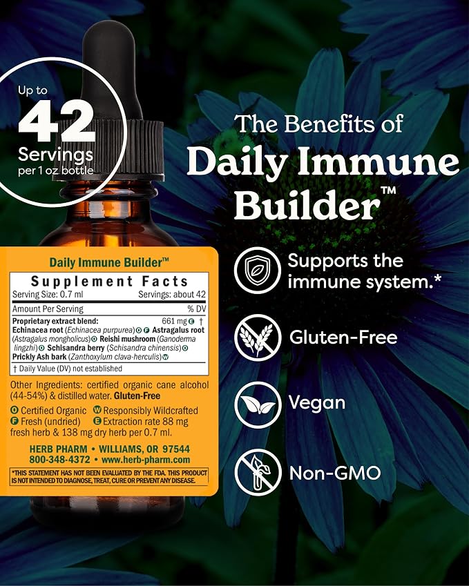 Daily Immune Builder Herbal Liquid by Herb Pharm