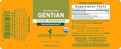 Gentian Liquid Extract by Herb Pharm