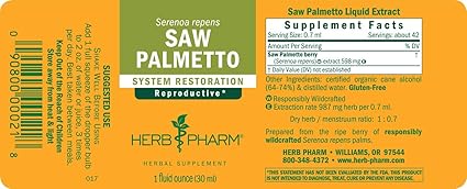 Saw Palmetto Liquid Extract by Herb Pharm