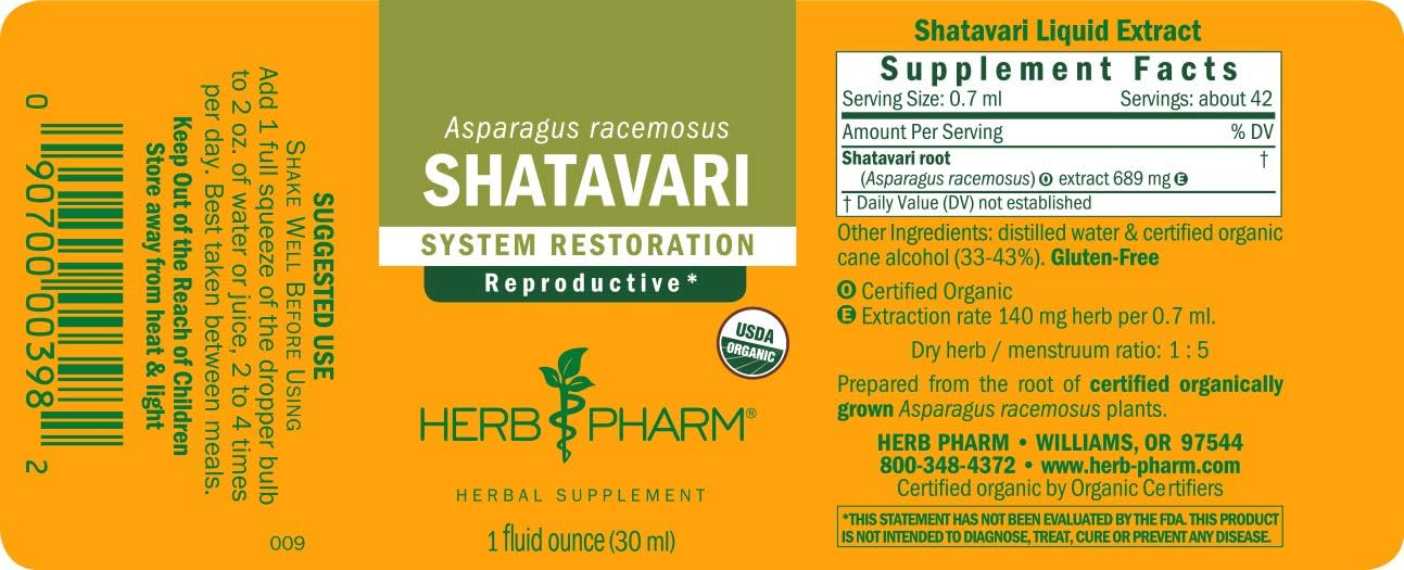 Shatavari Liquid Extract by Herb Pharm