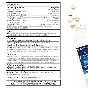 Calms Forte Homeopathic Tablets by Hyland's