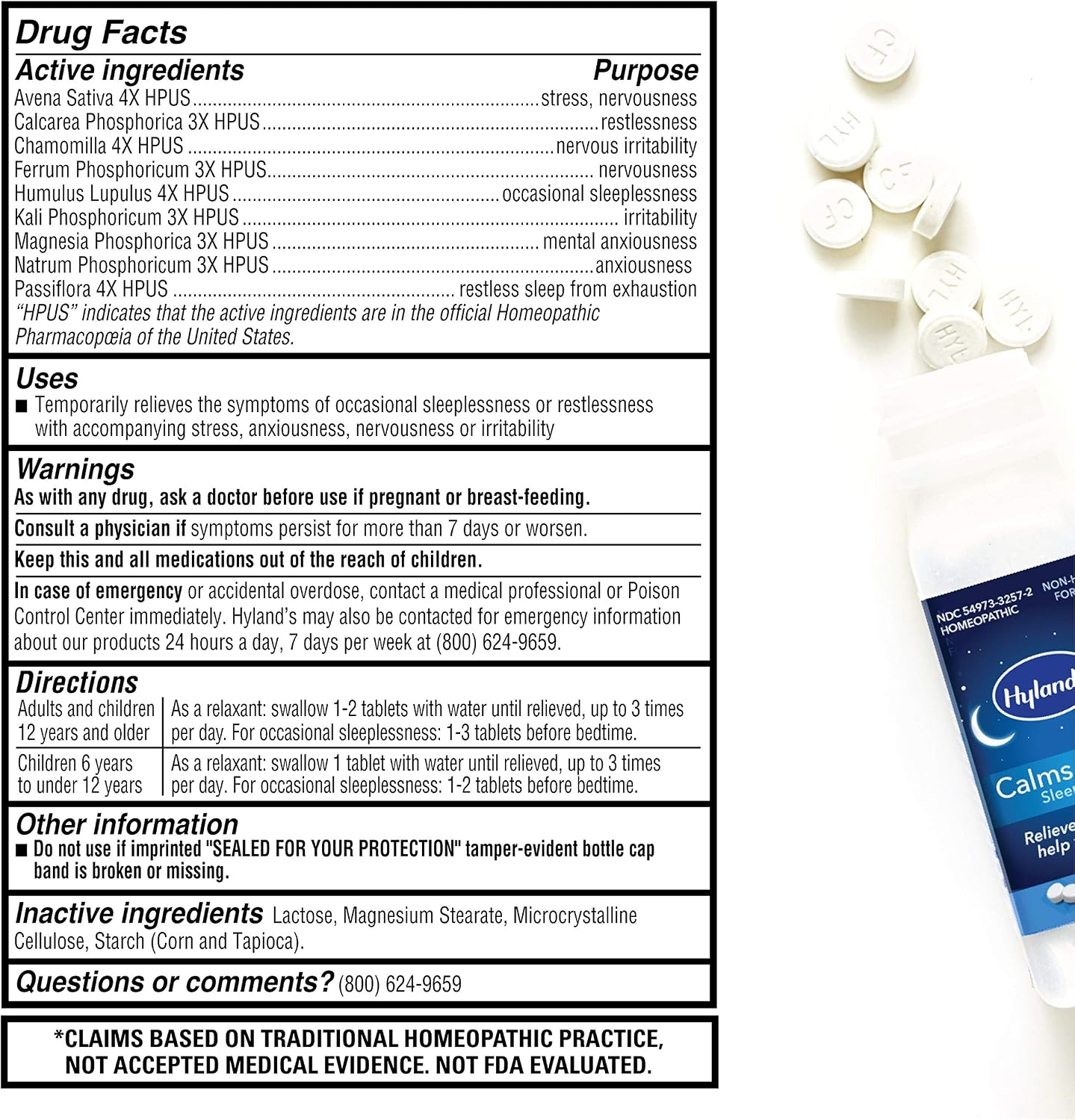 Calms Forte Homeopathic Tablets by Hyland's