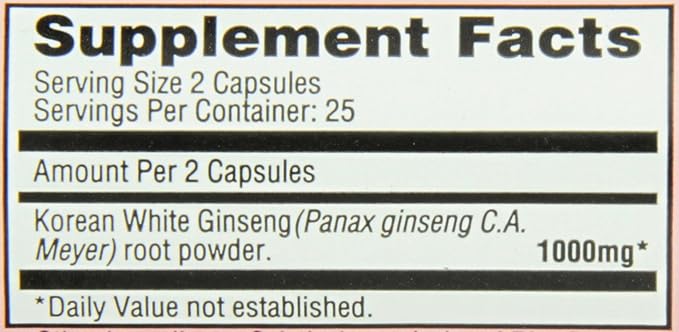 Korean White Ginseng Capsules by Imperial Elixir