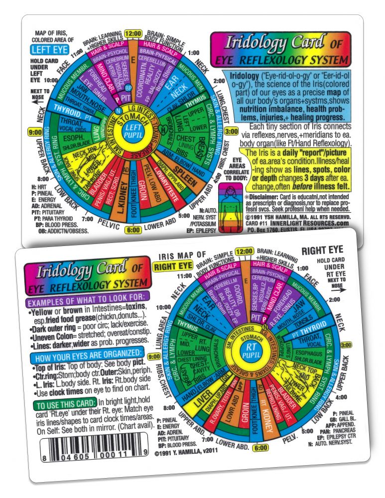 Iridology Chart by Inner Light