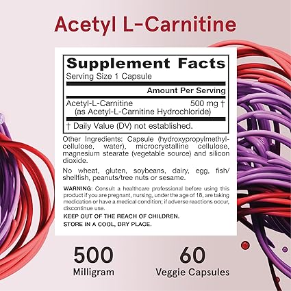 Acetyl L-Carnitine 500mg by Jarrow Formulas