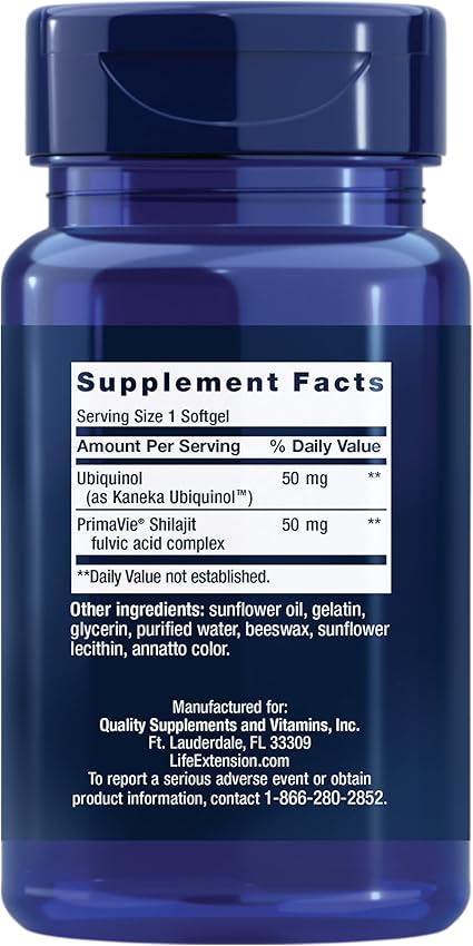 Super Ubiquinol CoQ-10 50mg Softgels by Life Extension