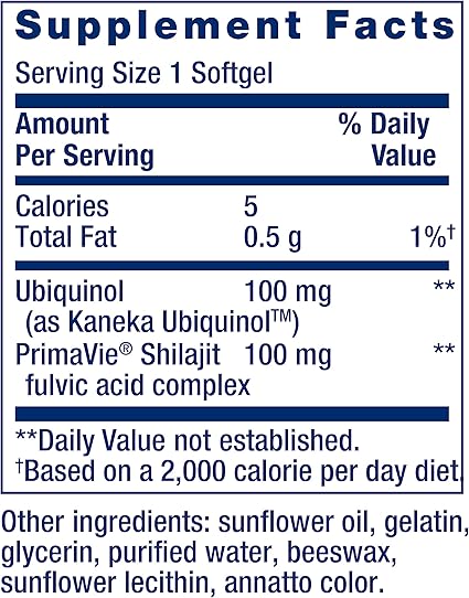 Super Ubiquinol CoQ10 100mg Softgels by Life Extension