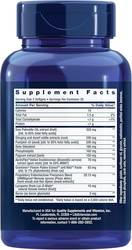 Ultra Prostate Formula Softgels by Life Extension