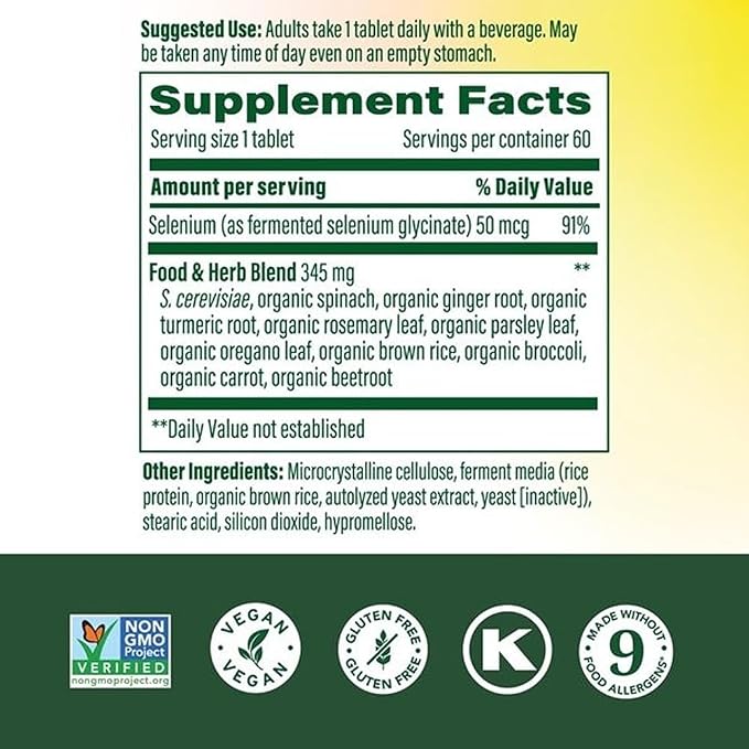 Selenium 50mcg Tablets by MegaFood