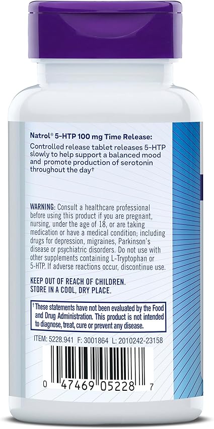 5-HTP 100mg Time Release Tablets by Natrol