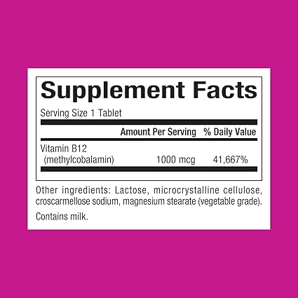 Methyl B-12 1000mcg Chewable Tablets by Natural Factors