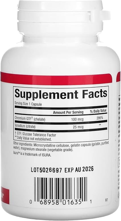 Chromium & Vanadium Capsules by Natural Factors