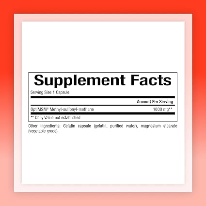 MSM 1000mg Capsules by Natural Factors