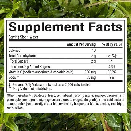 Vitamin C 500mg Tropical Chewable Tablets by Natural Factors