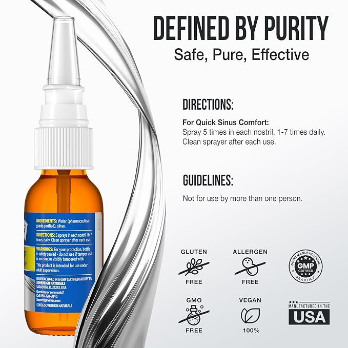 Colloidal Silver Nasal Spray by Sovereign Silver