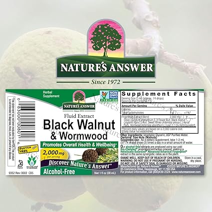 Black Walnut & Wormwood Alcohol Free Extract by Nature's Answer
